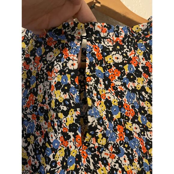 Women's Carolina Belle Floral Print Flowy Boho Blouse Top Shirt Size Large - Picture 4 of 7